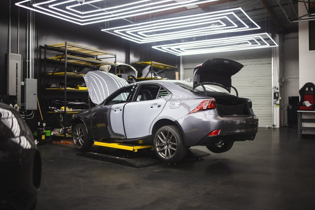 car in a repair shop